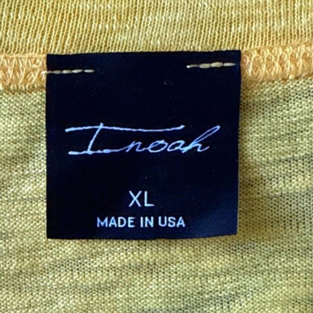Inoah Women's Yellow Floral Abstract Tunic Knit Top XL Boho Artsy Lagenlook USA - Picture 3 of 7